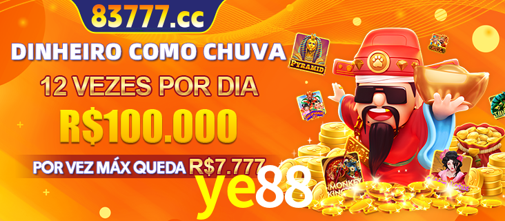 Banner do programa de recompensas Recomende para amigos do ye88, detalhando os bônus por convidar amigos, com prêmios que chegam a R$288.888.